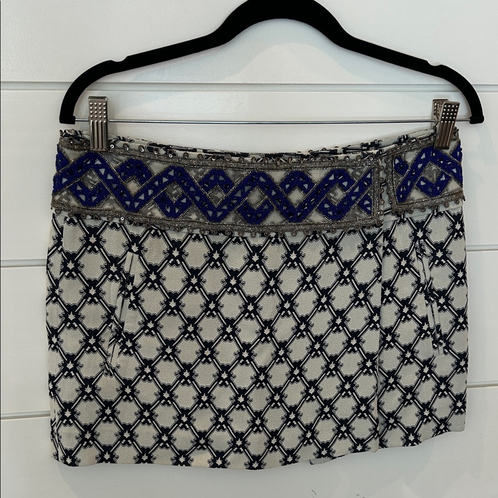 Isabel Marant Blue and White Mini Skirt